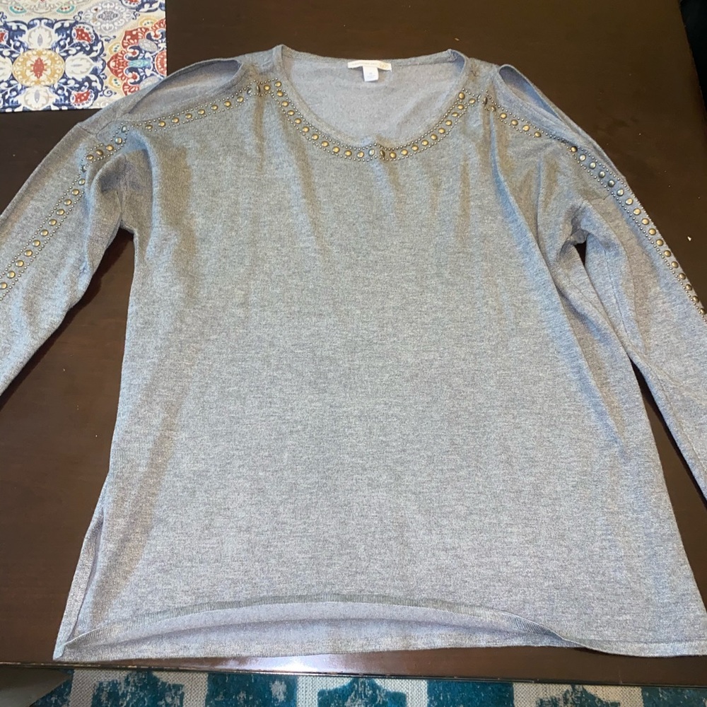 Grey studded dress shirt